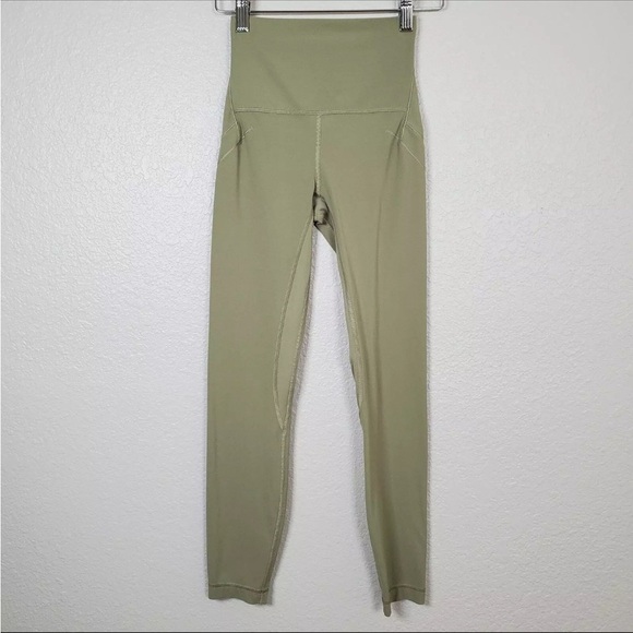 Lululemon Nulu Fold Yoga High-Rise Crop 23" RoseMary Green size 6 - Picture 5 of 14